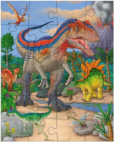 Детски пъзел 3 в 1  Haba - Динозаври - 4