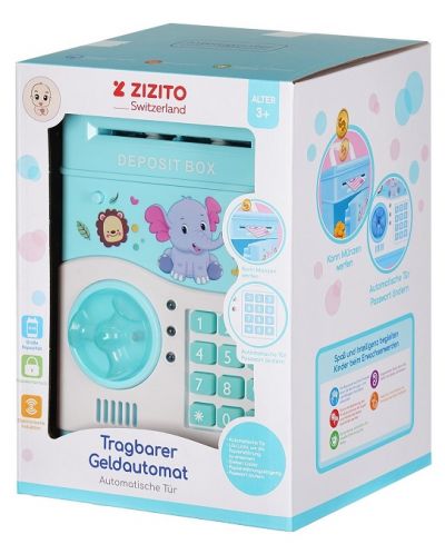 Детска играчка Zizito - Сейф със 7 вида музика, синя - 2