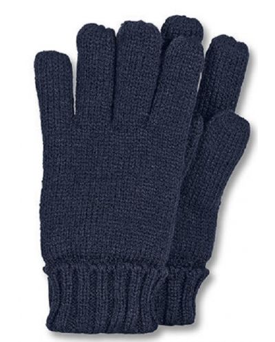 Детски плетени ръкавици Sterntaler - 9-10 години, тъмносини - 1