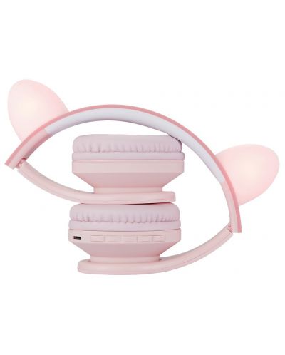 Детски слушалки PowerLocus - P1 Ears, безжични, розови - 4