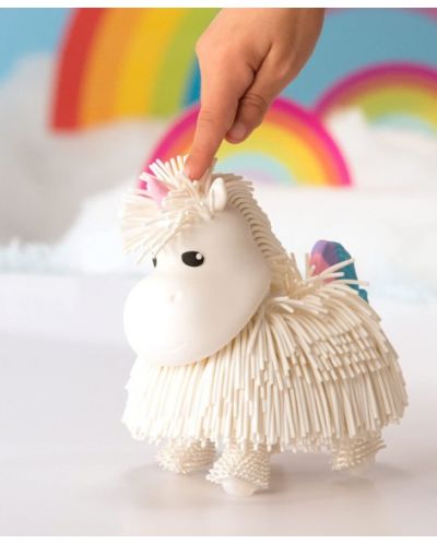 Детска играчка Eolo Toys Jiggly Pets - Рошльо еднорог със звуци, бял - 5