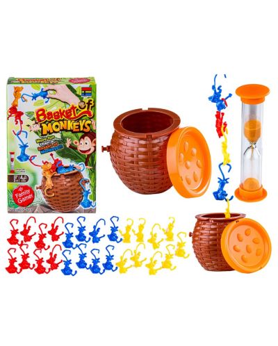 Детска игра за бързина Kingso - Кошница с маймунки - 3