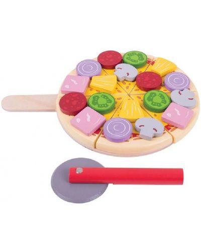 Детска дървена играчка Bigjigs - Пица - 1