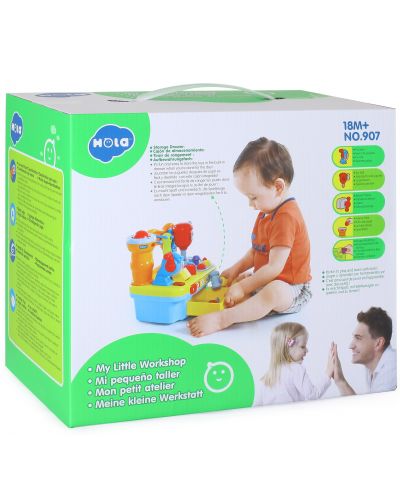 Детска играчка Hola Toys - Мини работилница с инструменти и музика - 1