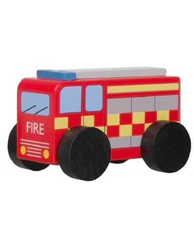Детска играчка Orange Tree Toys - Дървена пожарна кола - 2