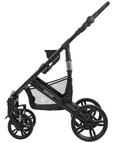 Детска количка 3 в 1 KikkaBoo Beloved - Бежова, с кош за количка и столче за кола - 10