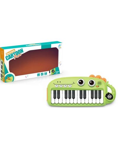 Детска играчка Zhorya Cartoon - Пиано, 24 клавиша, зелено - 2