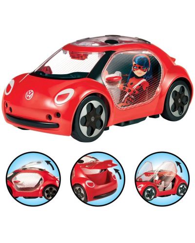 Детска играчка Zag Play Miraculous - Колата на Калинката VW Beetle - 3