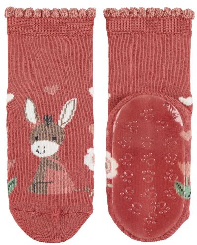 Детски чорапи със силиконова подметка Sterntaler - С магаренце, 21/22, 12-24 месеца - 1