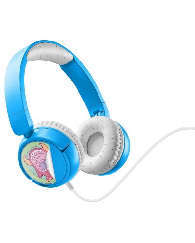 Детски слушалки Cellularline - Play Patch 3.5 mm, сини/бели - 1
