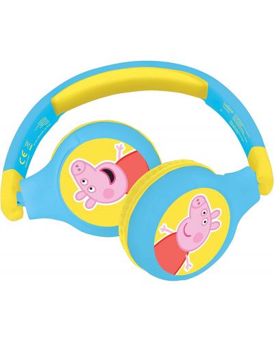 Детски слушалки Lexibook - Peppa Pig HPBT010PP, безжични, сини - 1
