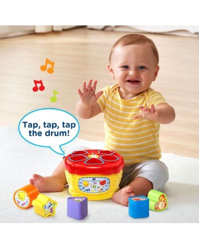 Детска играчка Vtech - Музикален барабан и сортер (на английски) - 5