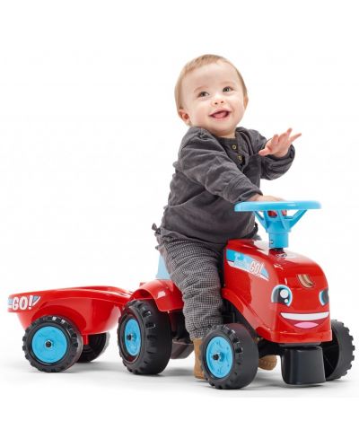 Детски трактор с ремарке Falk - Червен - 2