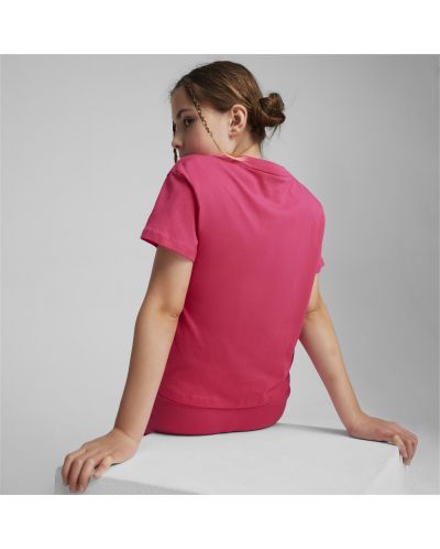 Детска тениска Puma - Essentials+ Logo , розова - 4