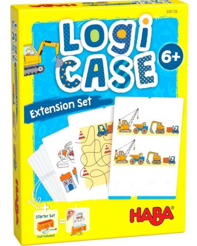 Детски карти за игра Haba Logicase - Строителна площадка - 1