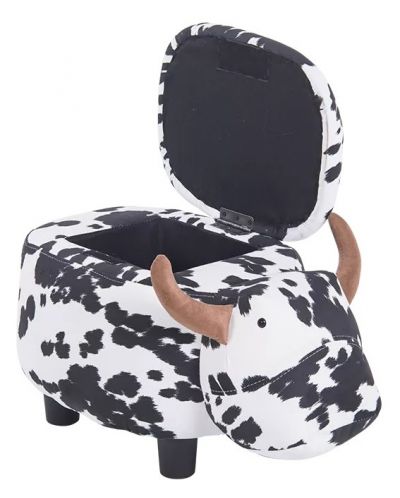 Детска табуретка с ракла Carmen - Черно-бяла крава - 3