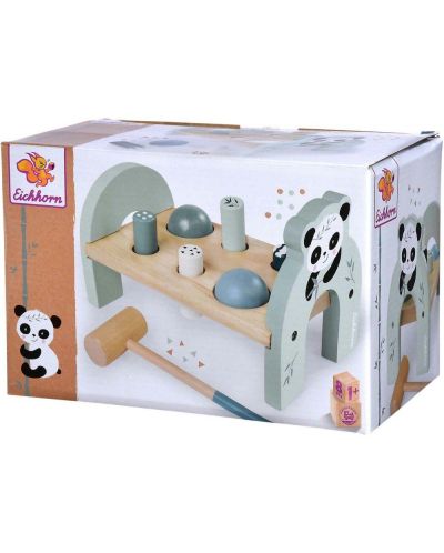 Детски дървен комплект Eichorn - Игра с чук и пейка - 5