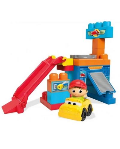 Детски строител Fisher Price Mega Bloks - Въртящият се гараж - 2