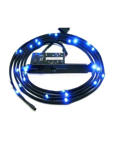 LED лента NZXT - Sleeved LED Kit, Blue CB, черна - 1