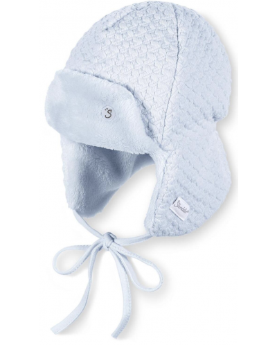 Детска шапка ушанка Sterntaler - 49 cm, 12-18 месеца, синя - 1