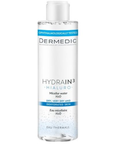 Dermedic Hydrain3 Hialuro Мицеларна вода H2O, 200 ml - 1