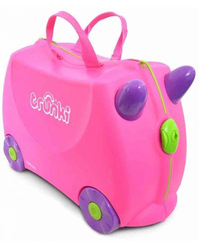 Детски куфар на колела Trunki - Трикси, розов