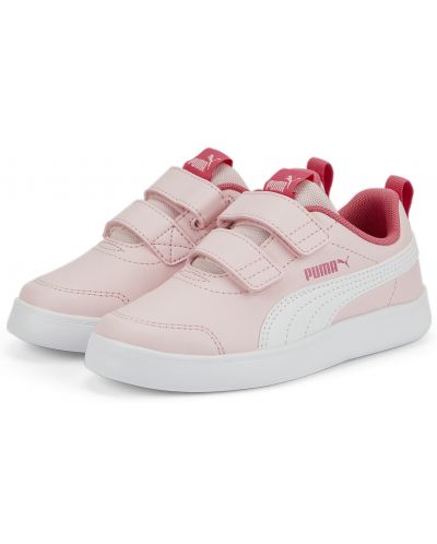 Детски обувки Puma - Courtflex v2 , розови/бели - 1