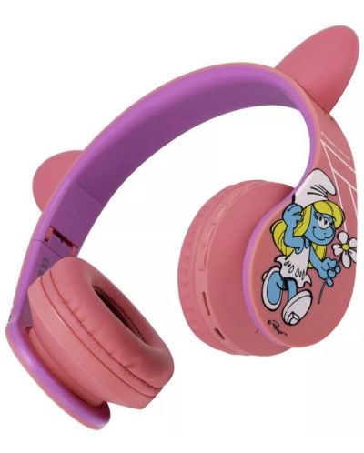 Детски слушалки PowerLocus - P1 Smurf, безжични, розови - 3