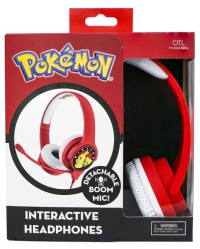 Детски слушалки OTL Technologies - Pokemon Interactive, червени - 6