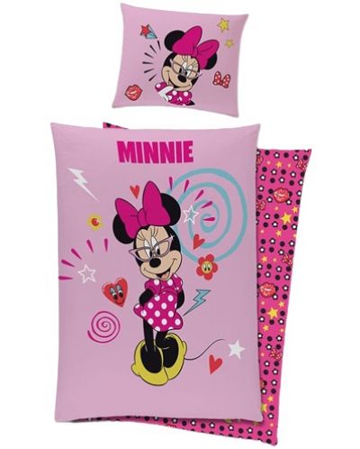 Детски спален комплект Sonne - Minnie Mouse, 140 x 200 cm, 2 части - 1