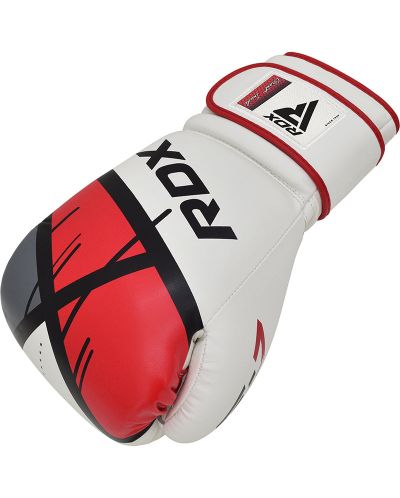 Детски боксови ръкавици RDX - J7, 6 oz, бели/червени - 2