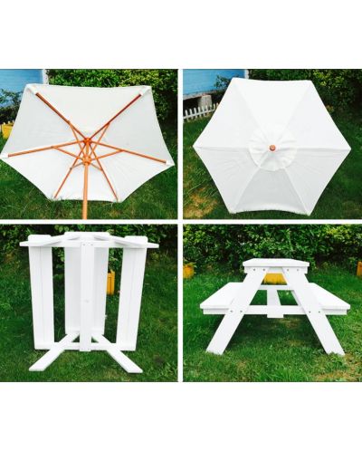 Детска дървена маса за пикник с чадър Ginger Home - 4