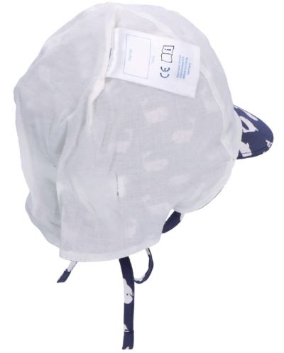 Детска лятна шапка с козирка и UV 50+ защита Sterntaler - С китове, 45 cm, 6-9 месеца - 4