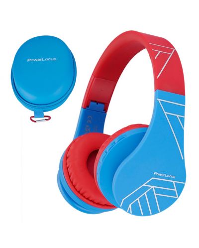 Детски слушалки с микрофон PowerLocus - P1, безжични, червени - 5