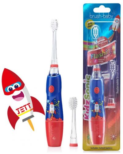 Детска електрическа четка за зъби Brush Baby - Kidzsonic,  The Rocket - 2