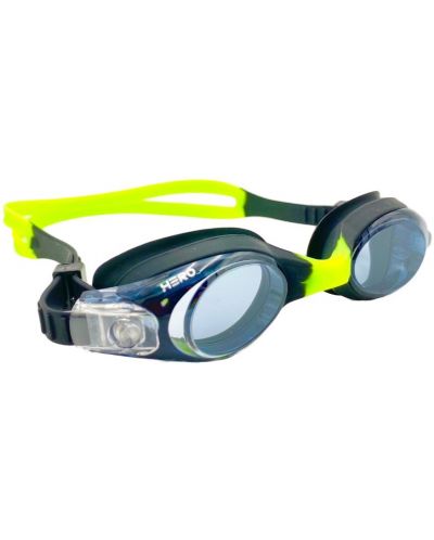 Детски очила за плуване HERO - Kido, черни/зелени - 1