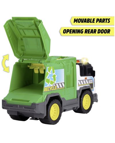 Детска играчка Dickie Toys - Боклукчийски камион, със звуци и светлини, 30 cm - 2