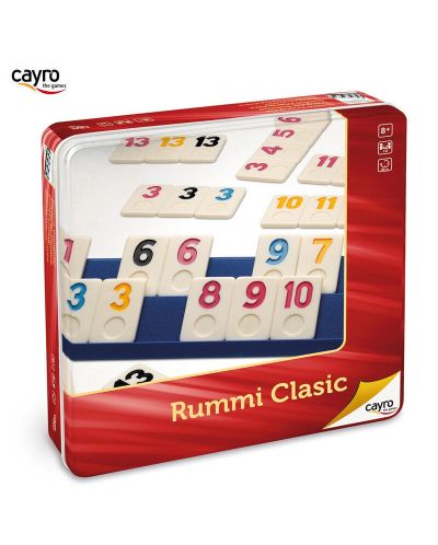 Детска игра Cayro - Rummi Classic, в метална кутия - 1