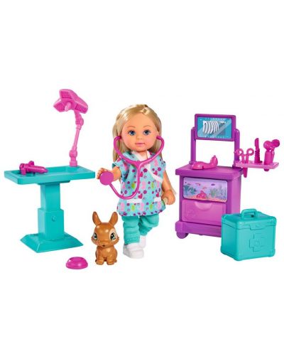 Детски комплект Simba Toys Evi Love - Доктор Еви в кабинет - 1