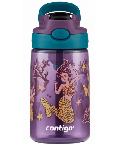 Детска бутилка Contigo Cleanable - Mermaids, 420 ml, лилава - 1