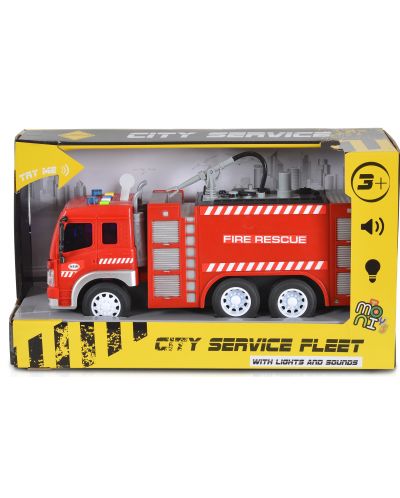 Детска играчка Moni Toys - Пожарен камион с помпа, 1:16 - 1