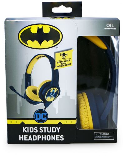Детски слушалки OTL Technologies - Batman Interactive, сини/жълти - 4