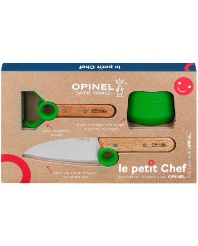Детски комплект Opinel - Le Petit Chef, зелен - 1