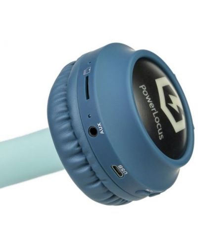 Детски слушалки PowerLocus - Buddy Ears, безжични, сини - 4