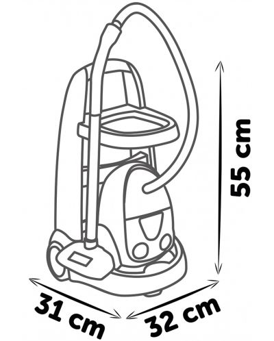 Детски комплект Smoby - Количка за почистване с аксесоари - 6