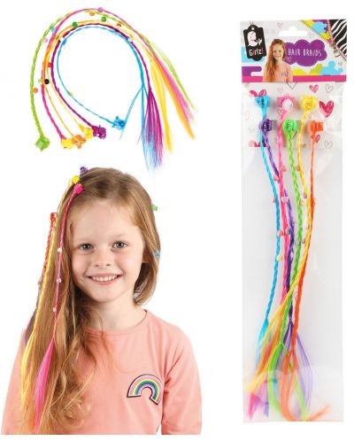 Детски цветни аксесоари за коса TToys - С фиба, 6 броя - 3