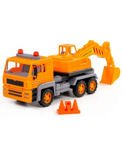 Детска играчка Polesie Toys - Камион с багер - 4