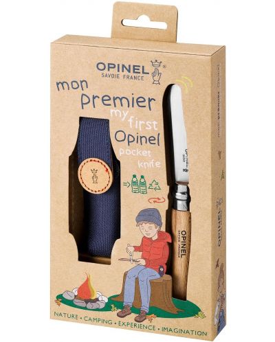 Детски сгъваем нож Opinel - My First Opinel, с калъф за колан - 1