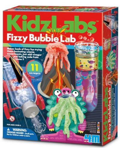 Игрален комплект за експерименти 4M Kidz Labs - Газирани мехурчета - 1