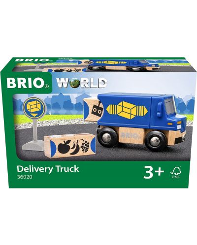 Детски комплект Brio World - Камионче за доставки - 7